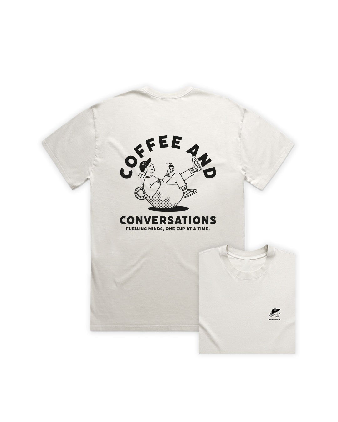 Coffee & Conversations T-Shirt – Bone