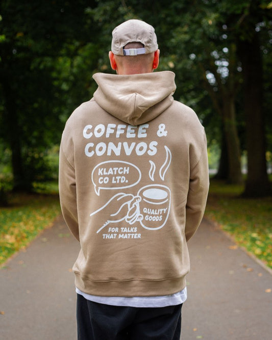 Coffee & Convos Sand Hoodie