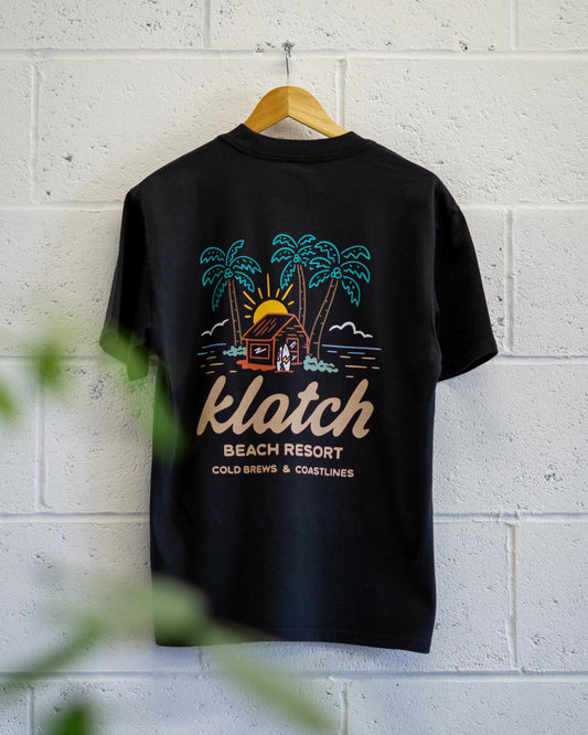 Coffee & Coastlines Relaxed Fit T-Shirt - Black