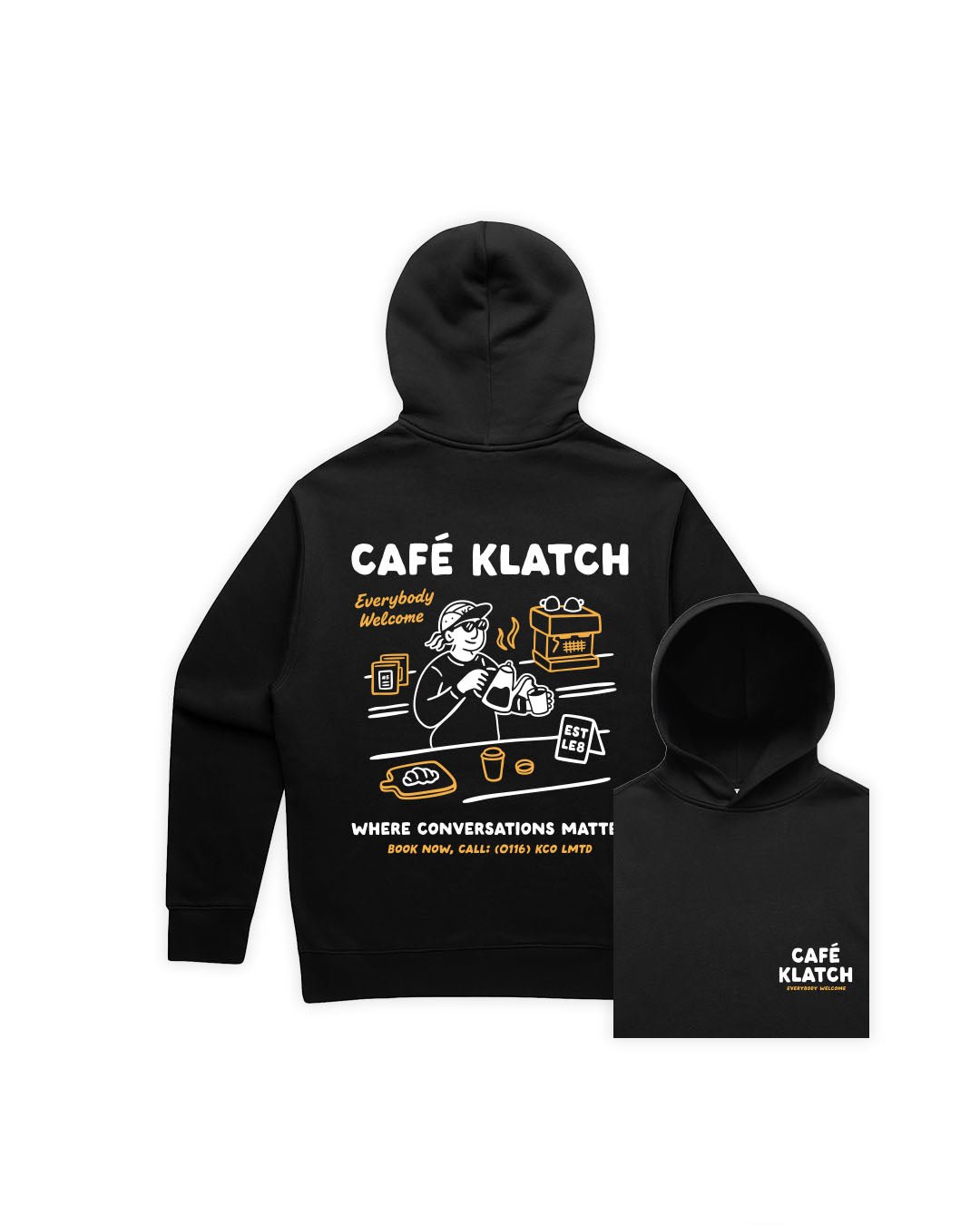 Cafe Klatch Black Hoodie