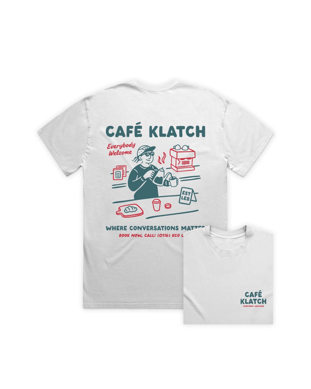 Cafe Klatch White T-Shirt