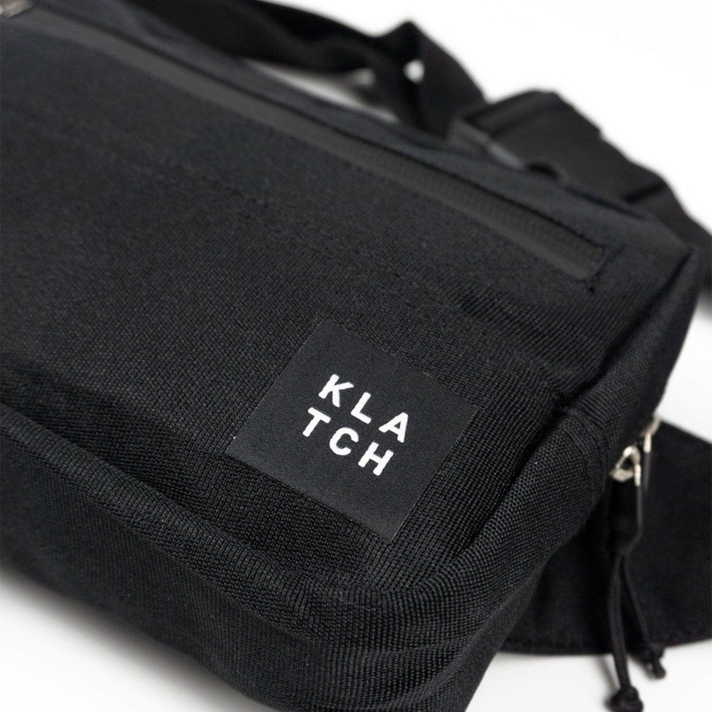 cross body bum bag with woven label