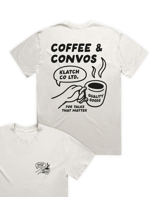 Coffee & Convos Bone T-Shirt