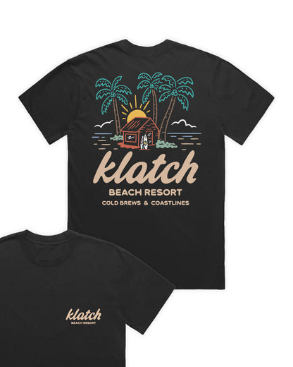 Coffee & Coastlines Relaxed Fit T-Shirt - Black