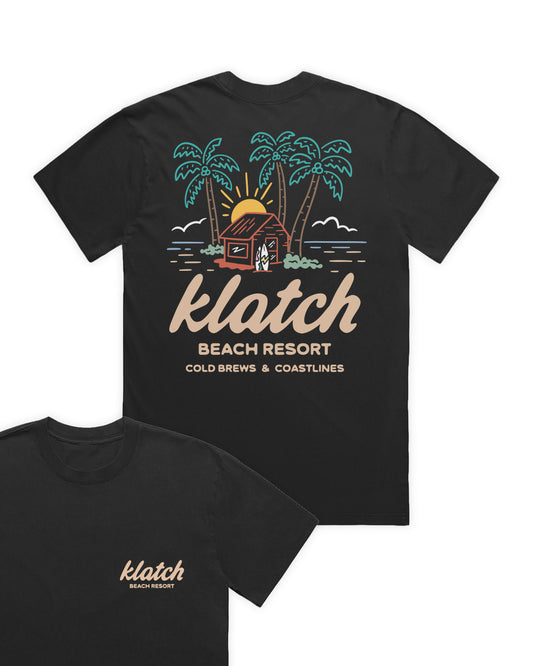 Coffee & Coastlines Relaxed Fit T-Shirt - Black