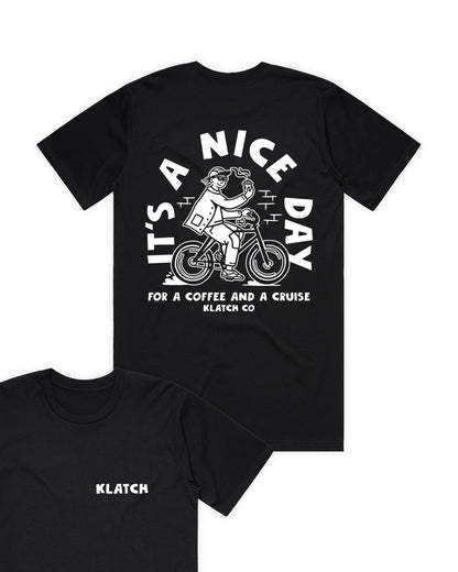 Coffee & Cruise Regular Fit T-Shirt - Black