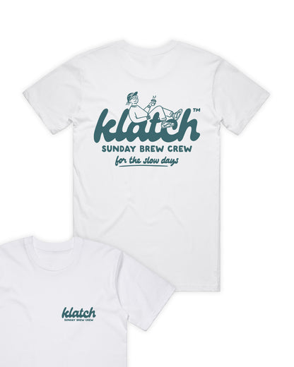 Sunday Brew Crew Regular Fit T-Shirt - White