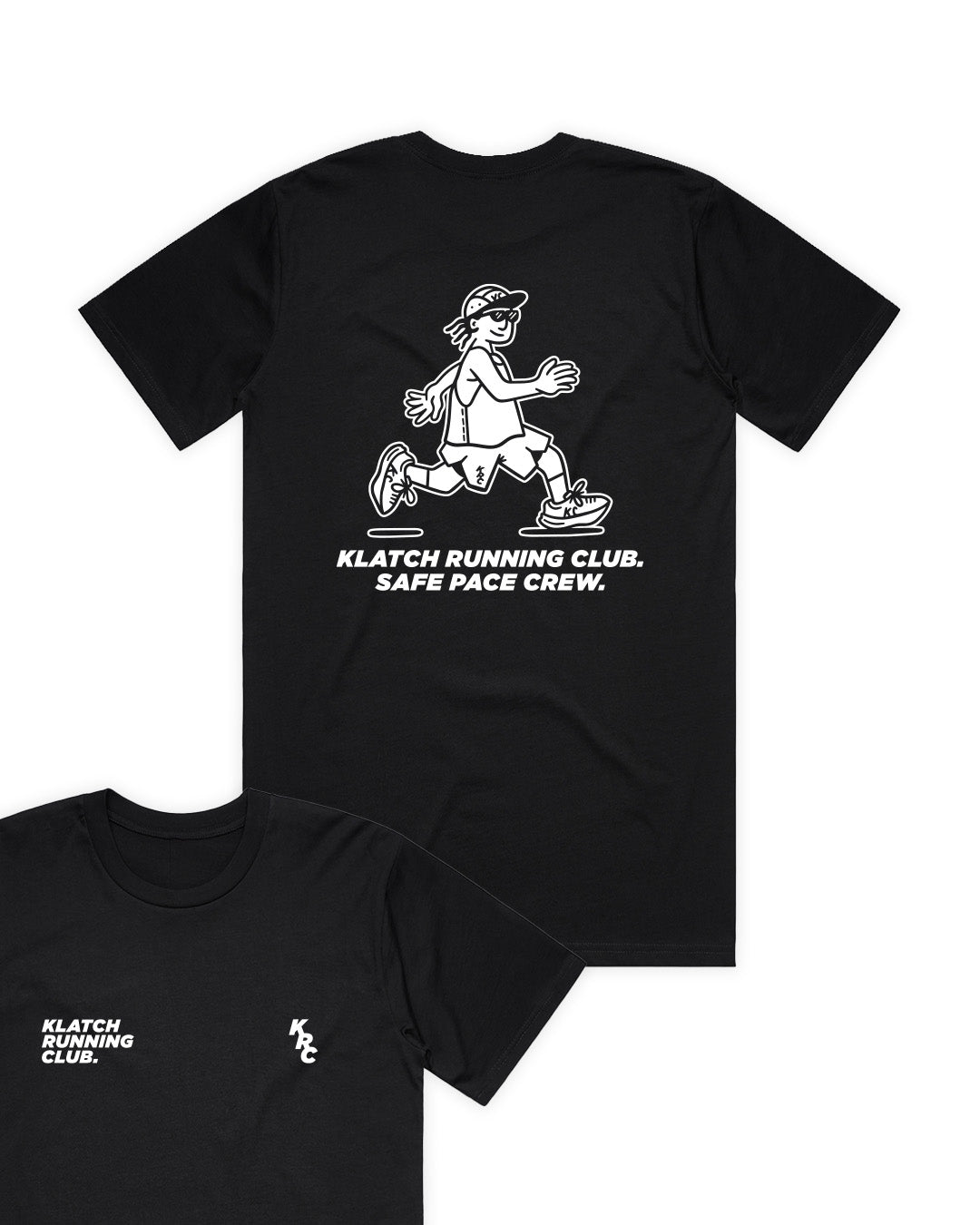 Safe Pace Crew Running T-Shirt - Black