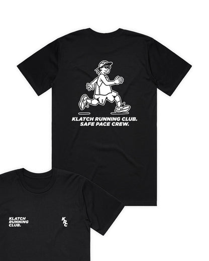 Safe Pace Crew Running T-Shirt - Black