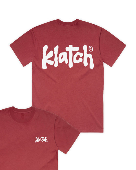 Klatch Text Washed red T-Shirt
