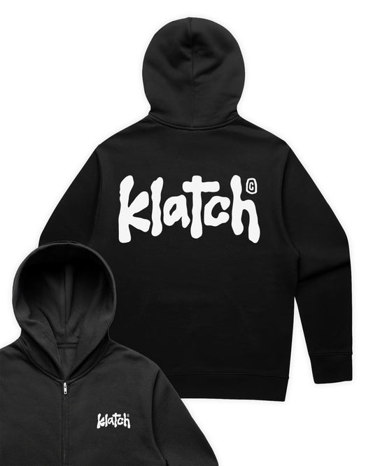 Warriors Zipped Black Hoodie