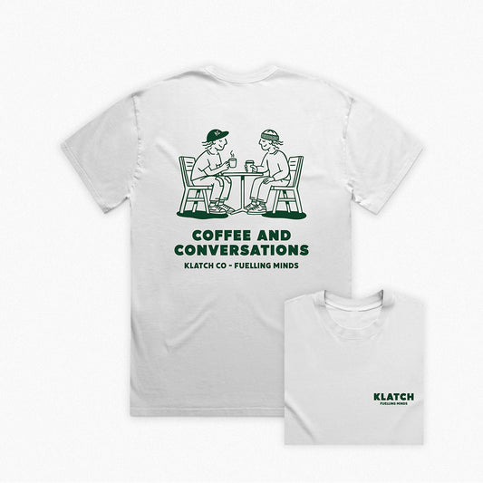 Coffee & Convos T-shirt - White