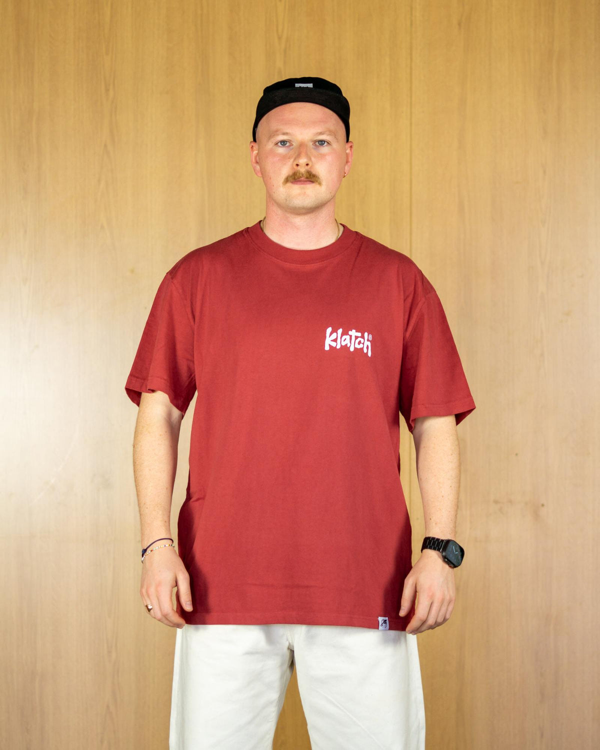 Klatch Text Washed red T-Shirt