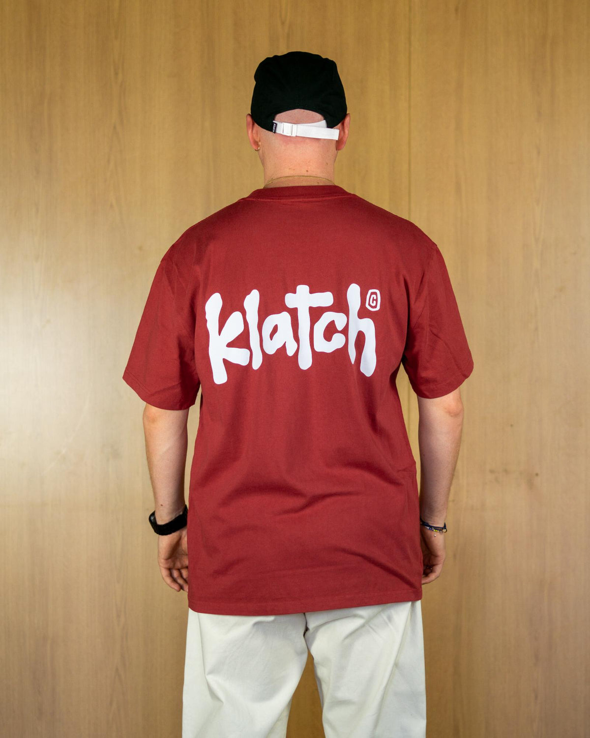 Klatch Text Washed red T-Shirt
