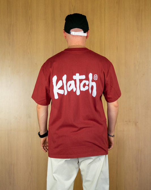 Klatch Text Washed red T-Shirt