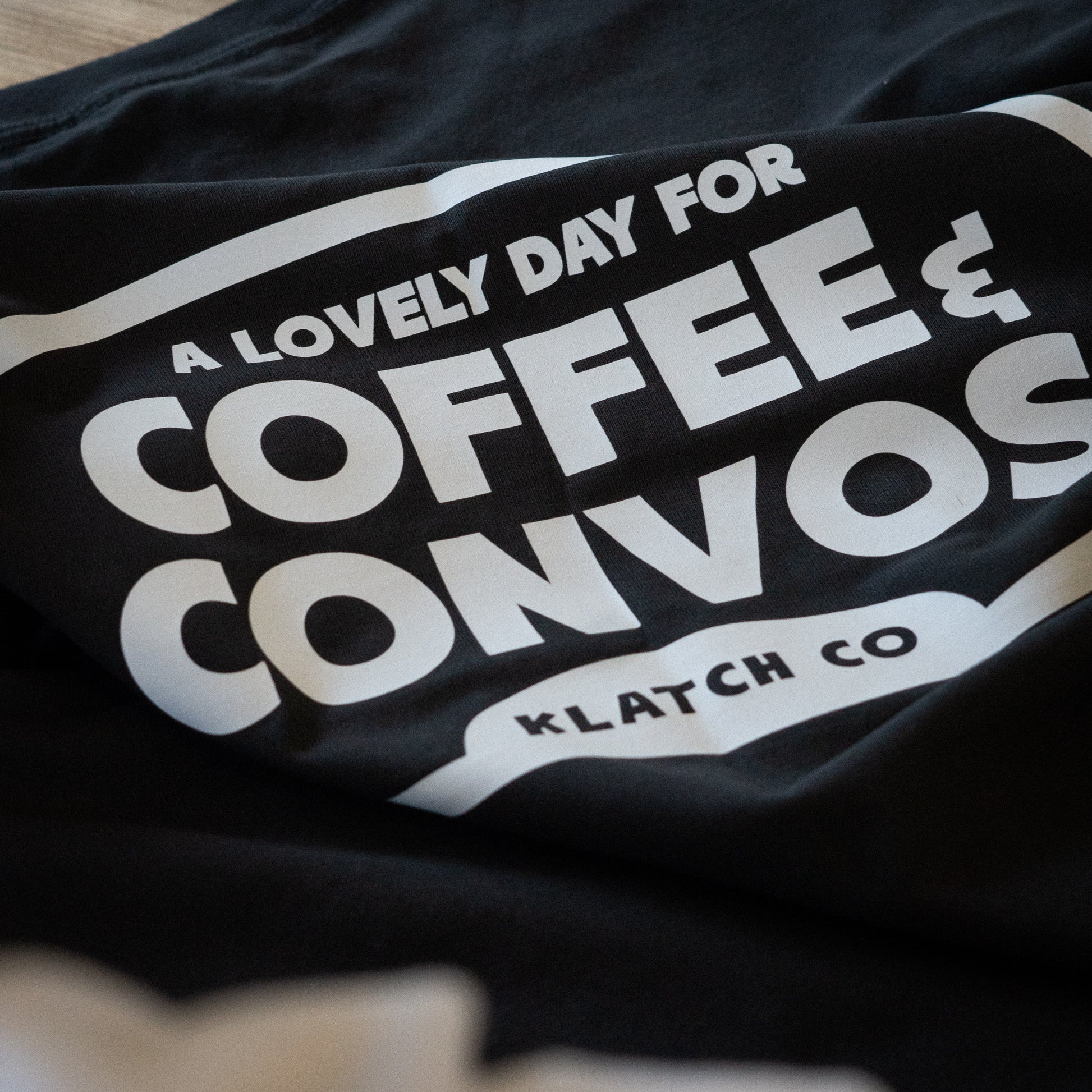 klatch co lovely day black t-shirt back print