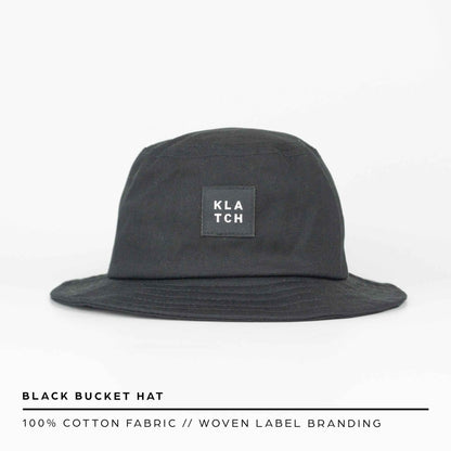 boonie style bucket hat in black