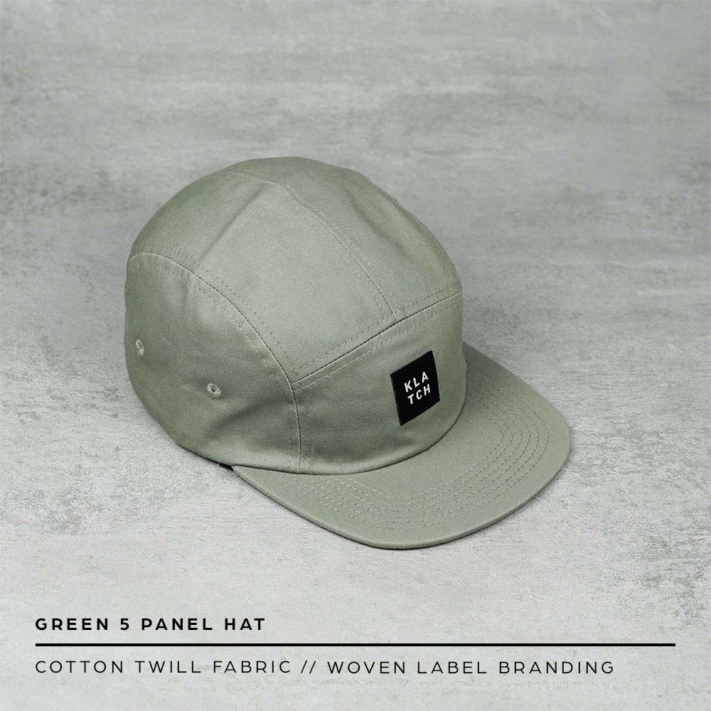 green five panel hat