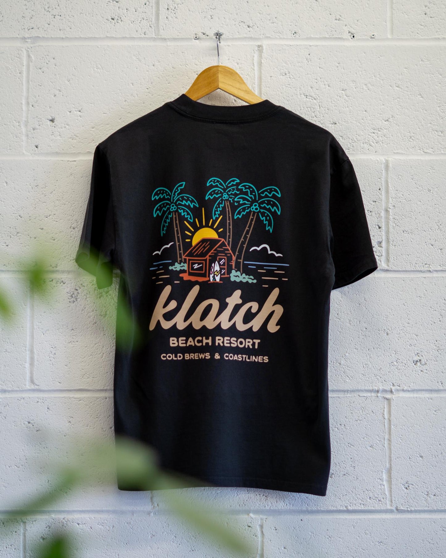 Coffee & Coastlines Relaxed Fit T-Shirt - Black