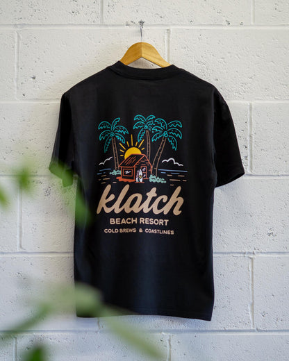 Coffee & Coastlines Relaxed Fit T-Shirt - Black