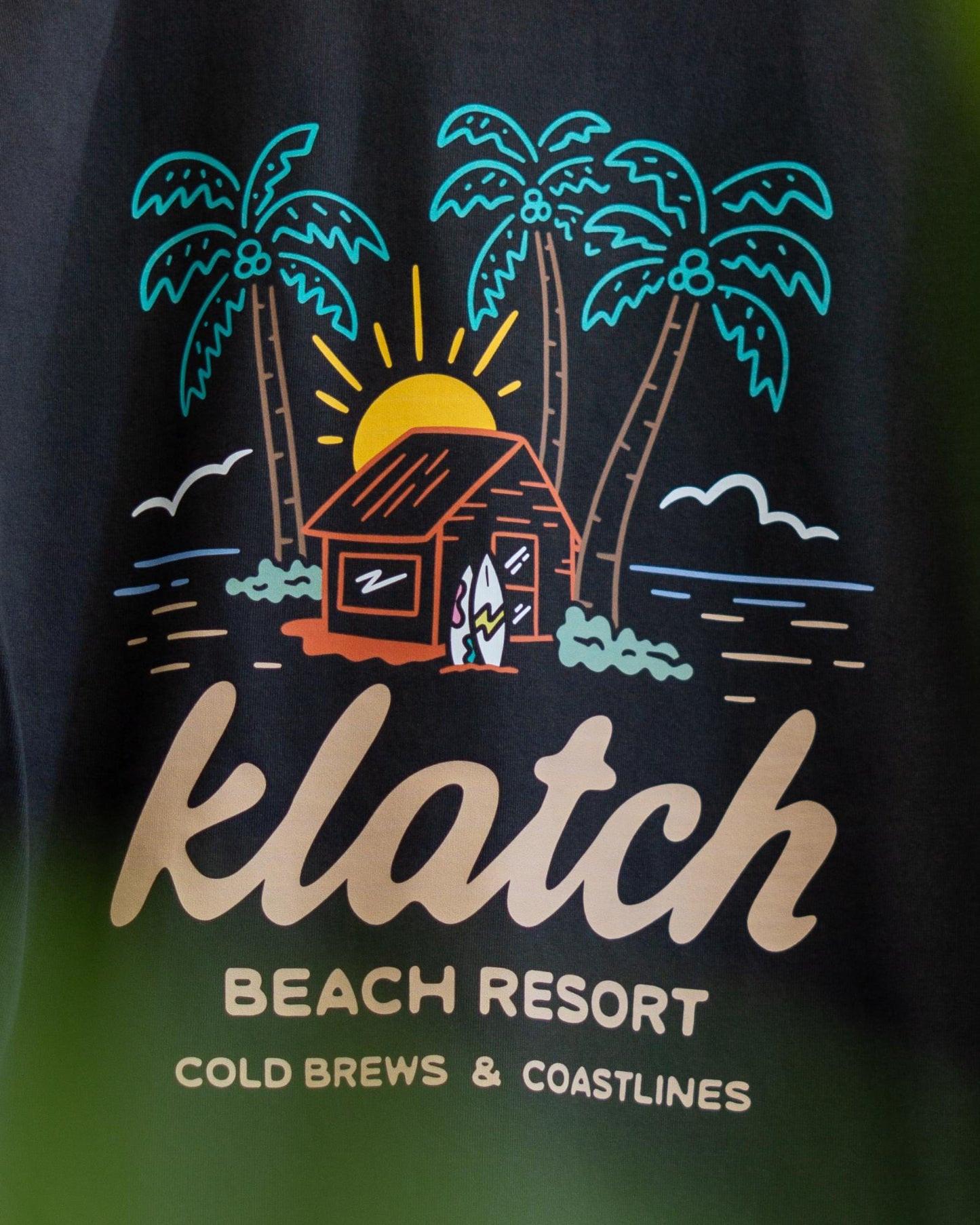 Coffee & Coastlines Relaxed Fit T-Shirt - Black