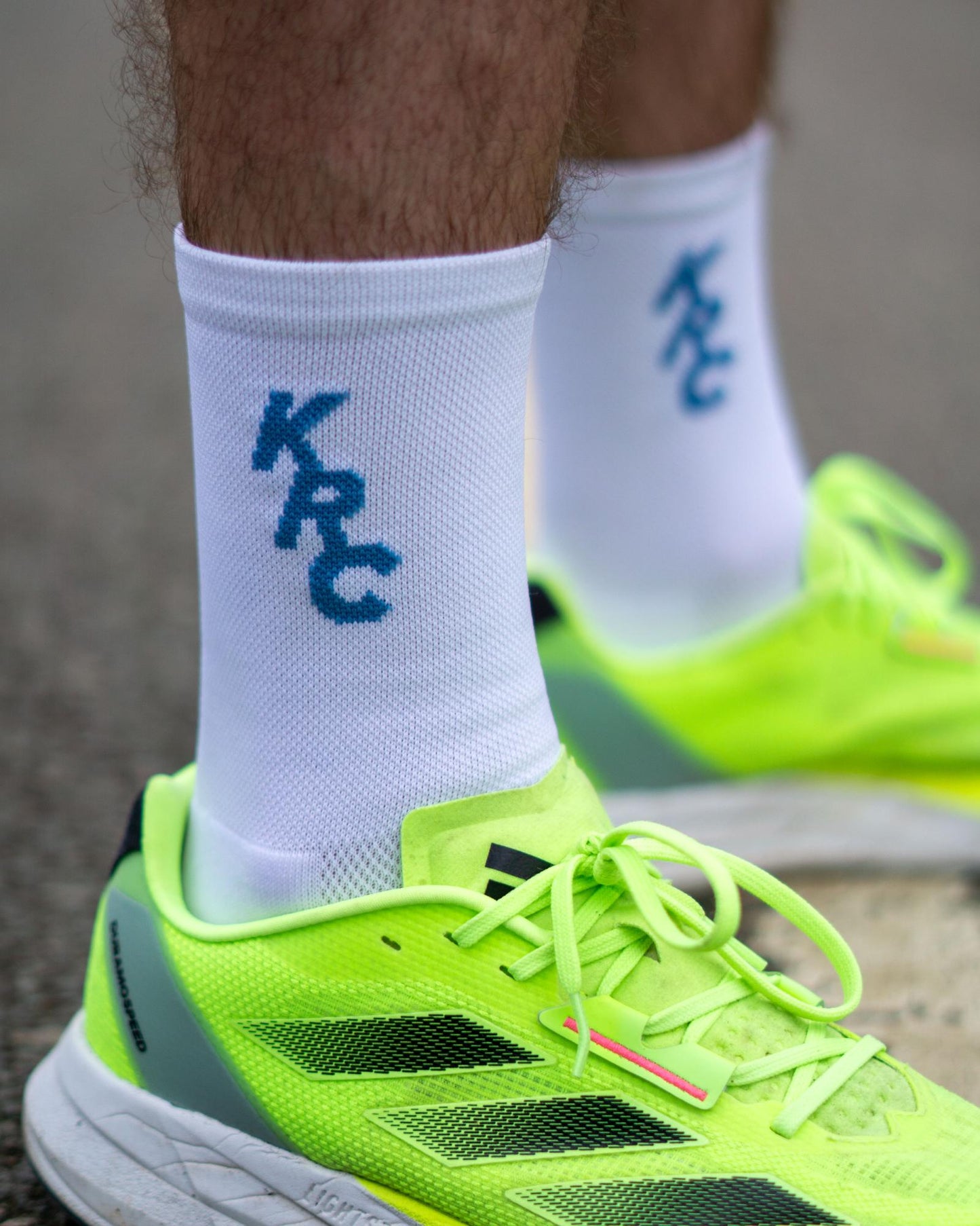 Running Socks - White & Blue