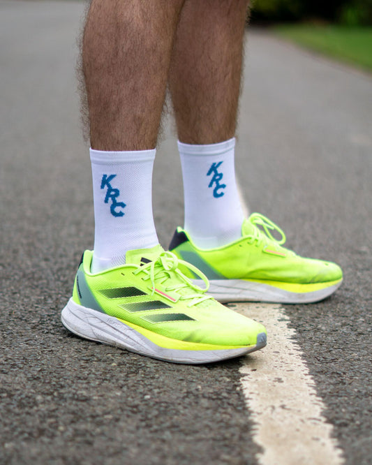 Running Socks - White & Blue
