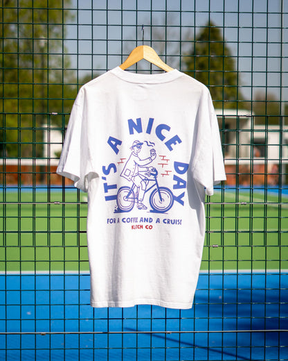 Coffee & Cruise Relaxed Fit T-Shirt - White