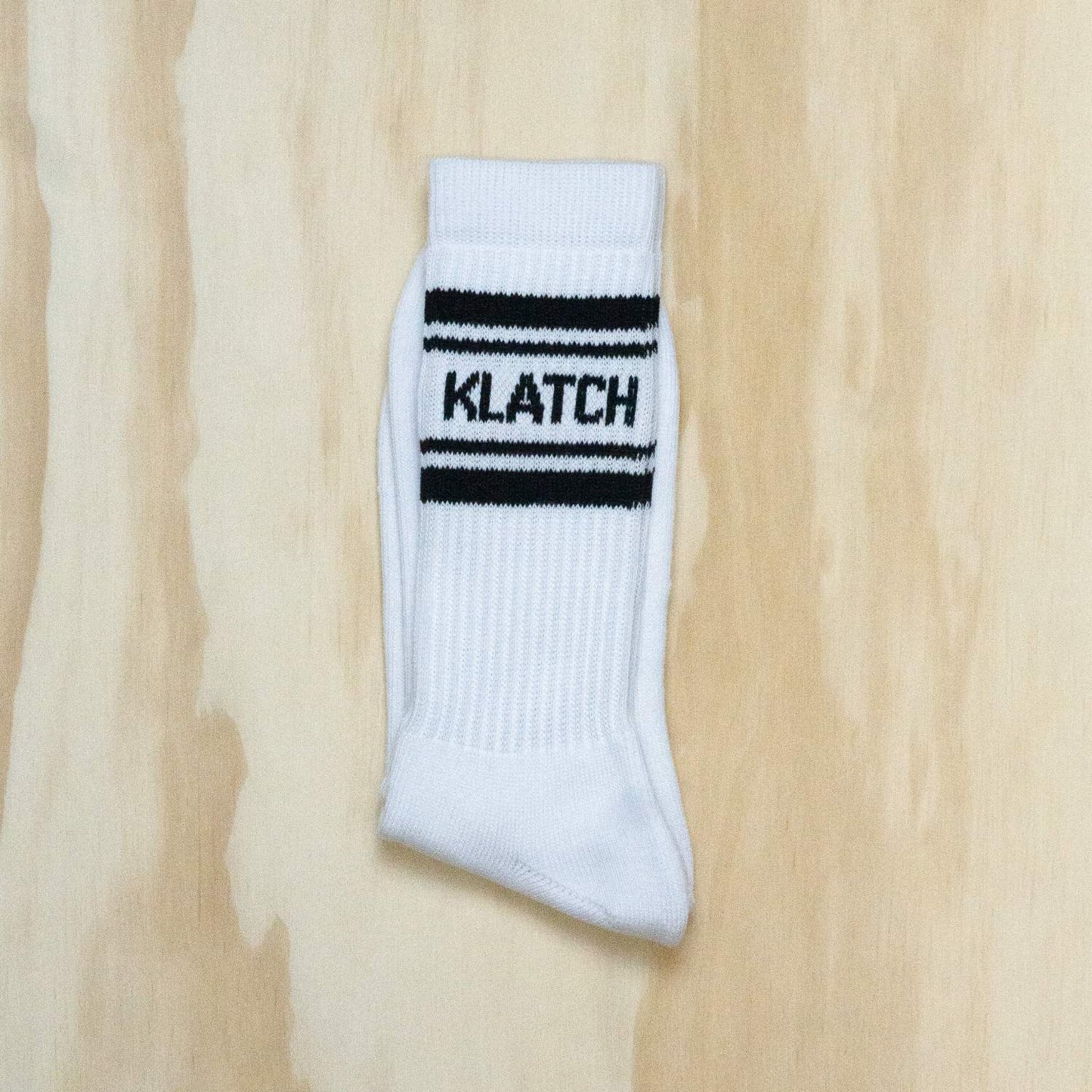 white and black crew socks