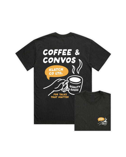 Coffee & Convos Black T-Shirt