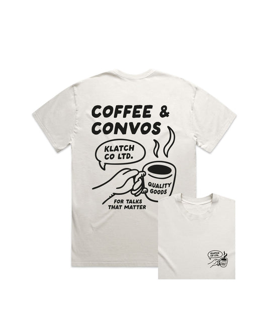 Coffee & Convos Bone T-Shirt