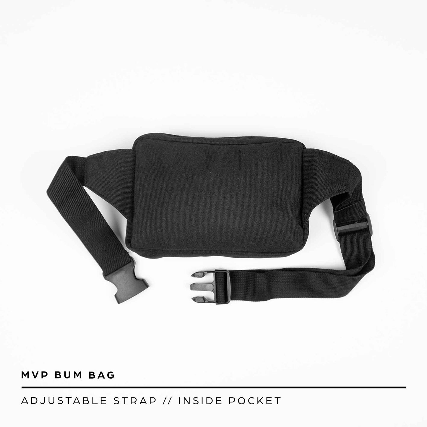cross body bum bag in black